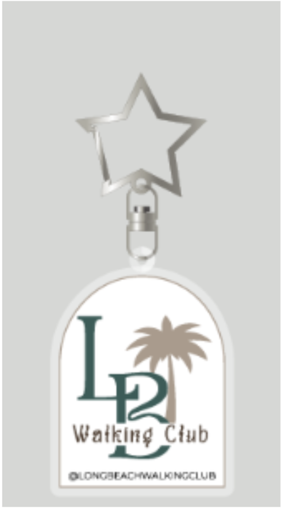 Long Beach Walking Club Logo Acrylic Keychain