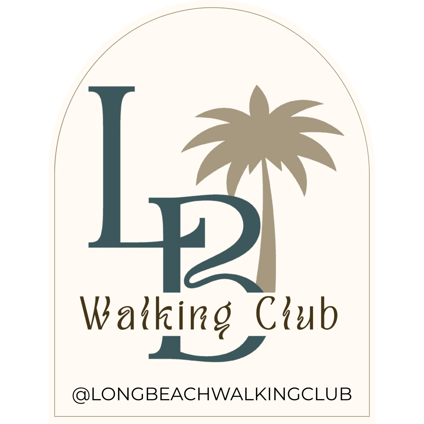 Long Beach Walking Club Logo Iron-On Patch